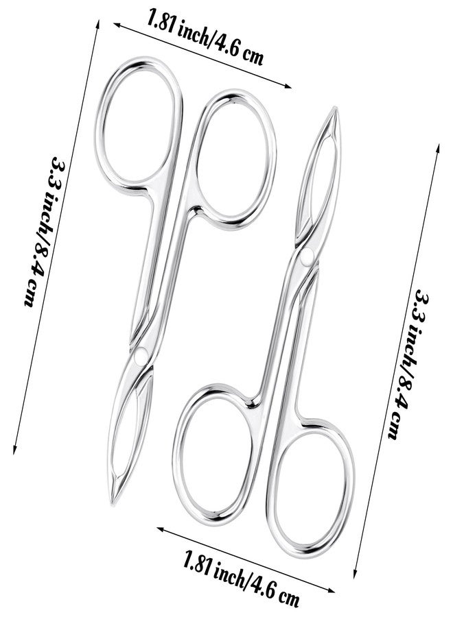 Bremorou Tweezers With Handles 2 Pcs Tweezers For Women Facial Hair Stainless Steel Scissor Handle Eyebrow Tweezers Flat Straight Tip Hair Plucker For Wig Plucking Plucker Facial Care (Silver) - Image 2